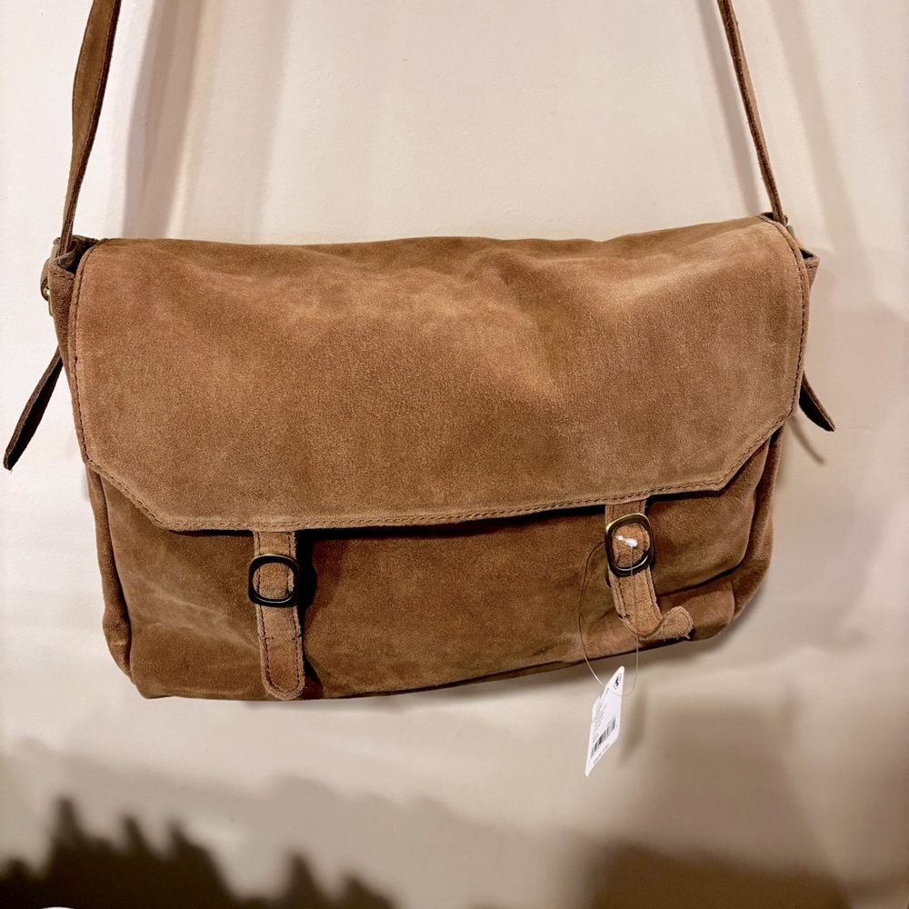 Free People Zahara Suede Messenger Bag NWT